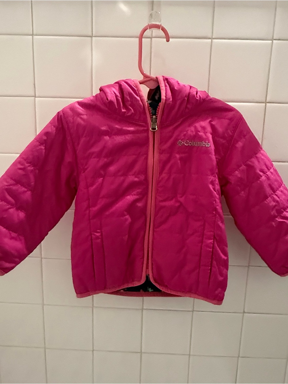 Columbia Bright Pink Hooded Puffer Jacket for Kids